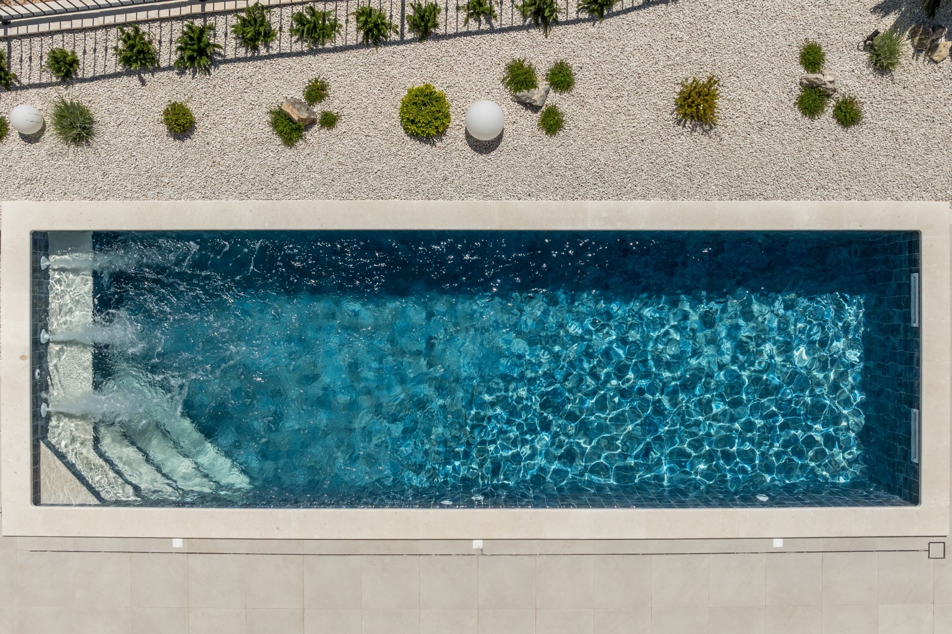 Aerial view of the private pool